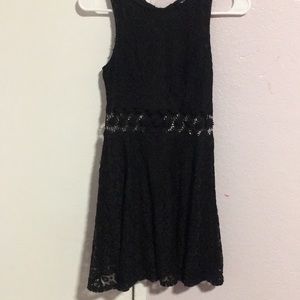 Black flowery dress